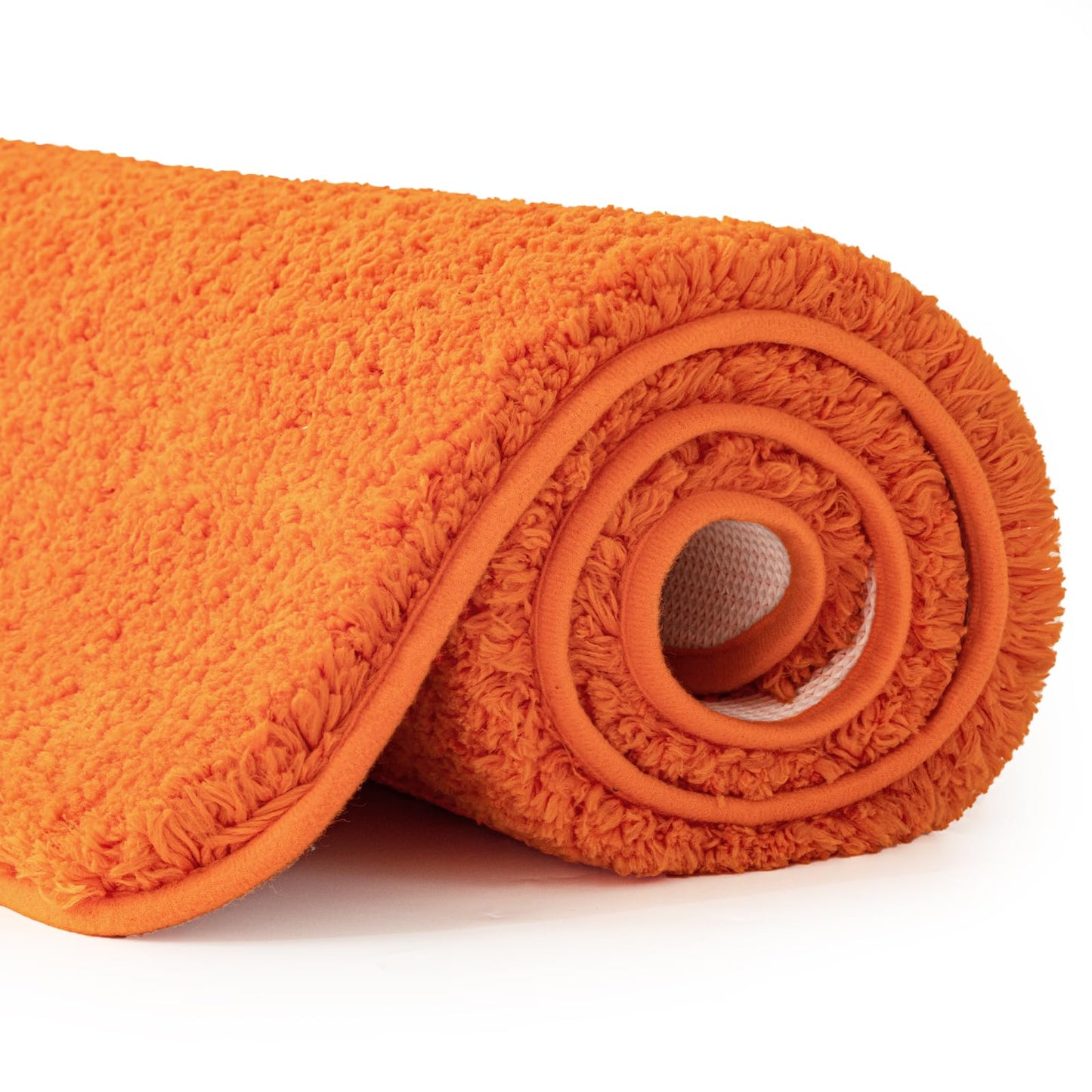 MIULEE Orange Bathroom Rugs Sets 2 Piece - Fall Absorbent Bath Mats Set Made of Thick Fluffy Microsiber for Bathroom Floor, Tub or Entryway, Non Slip Rubber Backside, Machine Washable - 16''x24''