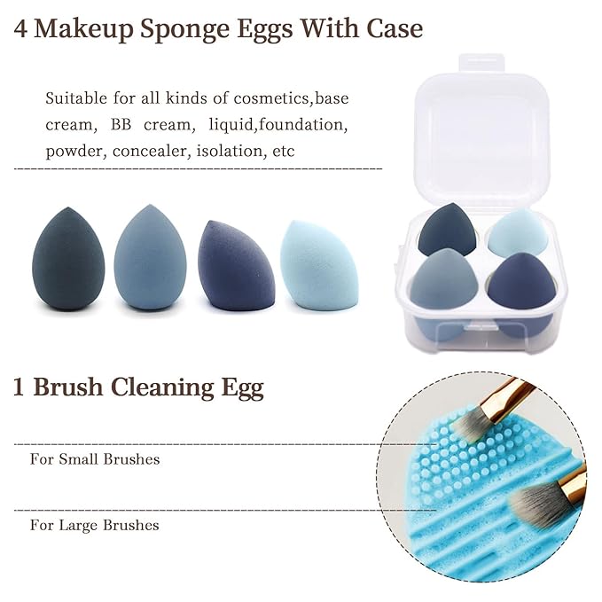 Makeup Brushes 22 Pcs Makeup Kit,Foundation Brush Eyeshadow Brush Make up Brushes Set (Blue, 22 Piece Set Large)