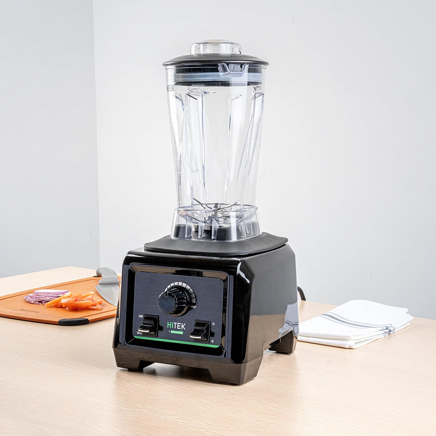 Restaurantware-Hi Tek 3 HP Commercial Blender, 1 Variable Speed Heavy-Duty Blender - 64-Ounce Tritan Jar, Toggle Control, White Plastic, Industrial, 3 HP Motor