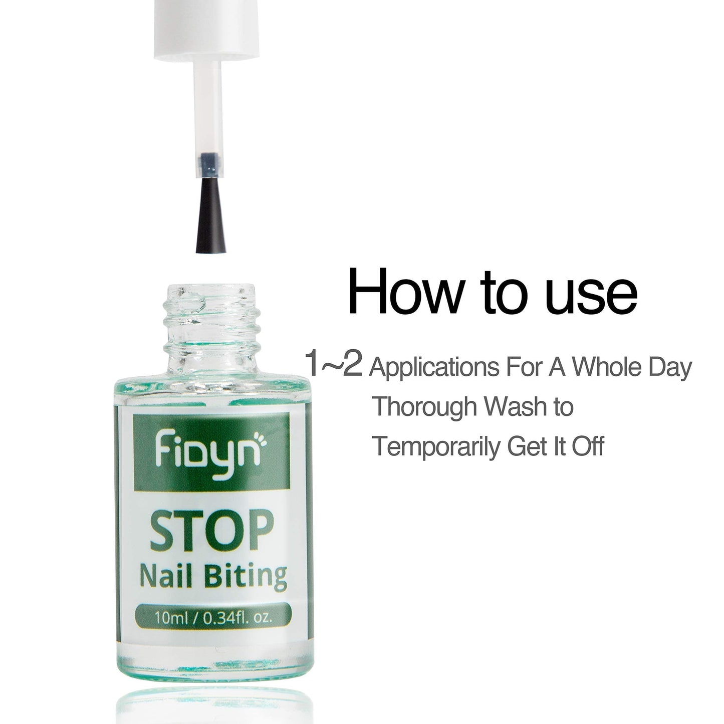 Fidyn No Bite Nail Polish, Nail Biting Treatment with Bitter Polish to Help Quit Nail Biting For Life and Also Help Stop Thumb S