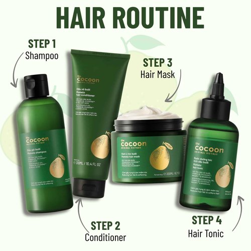 Cocoon Pomelo Oil Hair Tonic. 100% Vegan Scalp Serum Treatment for Thinning, Damaged & Breakage Hair | Soften, Reduce Hair Loss & Promote Hair Growth (4.73 fl oz Each) (3 Boxes)