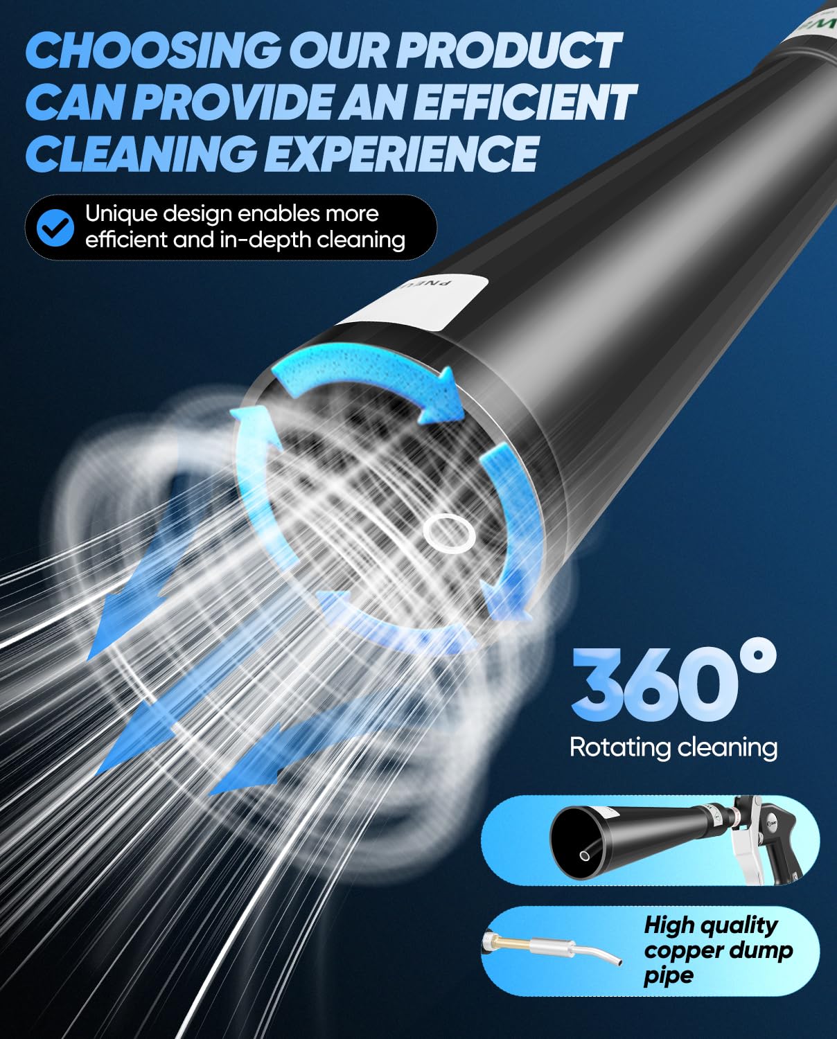 Saker Dry Cleaning Gun,Car Air Blow Gun,Car Cleaning Gun Quickly Removes Surface Dirt and Dust, Air Gun Works with Air Compressor(1 Set Nozzle)