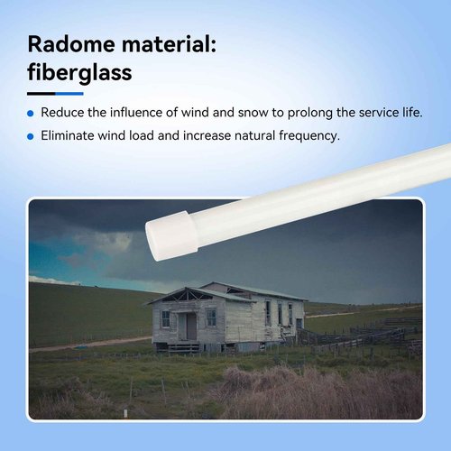 Retevis GMRS Base Antenna,7.2dBi High Gain 462-467MHz,Fiberglass UHF GMRS Repeater Antenna,Compatible with Retevis RT97 BTECH Midland Motorola KG-935G Wouxun GMRS Radios Repeater Base Station(1 Pack)