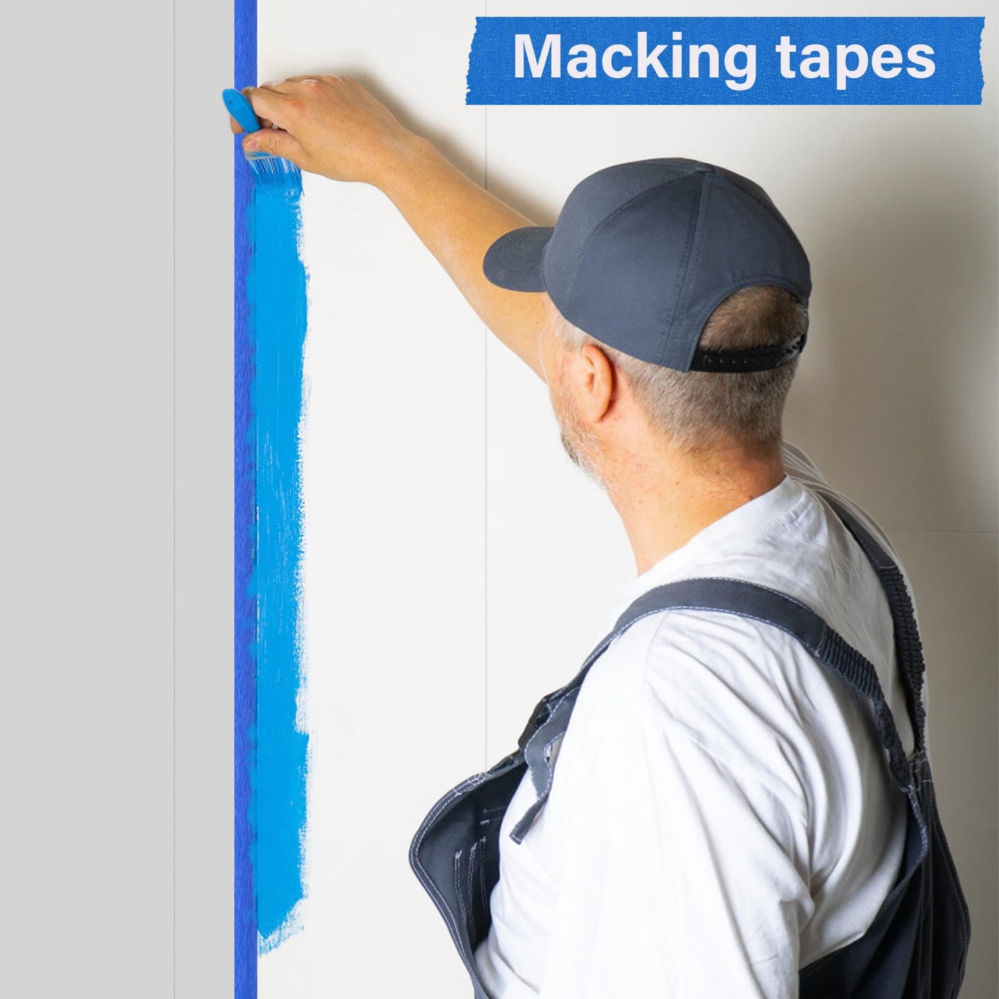 Ealyder Tape 4 Rolls Blue Painters Tape, Premium Masking Tape, Paint Tape for Multi-Purpose, Painting, DIY Crafts (0.94-Inch x 22-Yard) Protects Surfaces, Easy Removal, Total 88 Yds