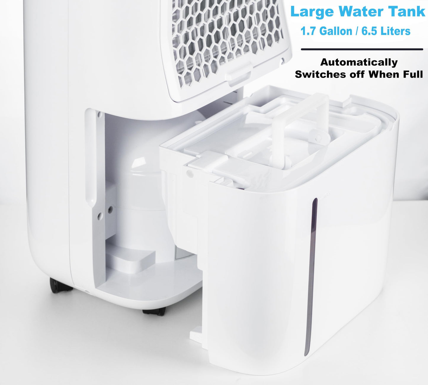 Nyxi 4,500 Sqft / 50 Pints Powerful Compressor Dehumidifier, Smart Digital Humidity Control, XL Water Tank 1.7 Gallon, Drain Hose Option, 24-Hour Timer, Removes Moisture for Home, Laundry, Office
