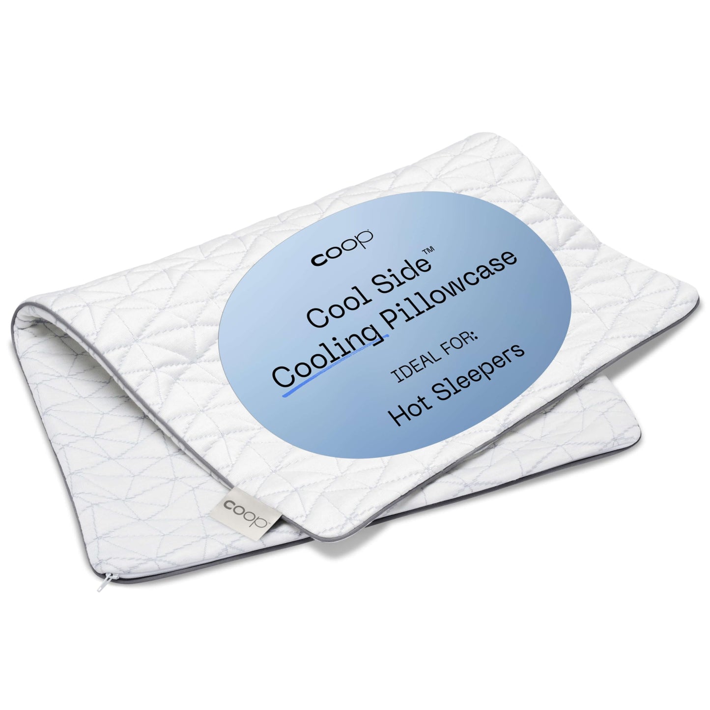 Coop Home Goods Cool Side Pillowcase, Queen Size Cooling Pillow Case for Hot Sleepers, Two-Sided Pillow Covers, Cozy Side & Cool Side, Ultra Soft Lulltra Cool Technology