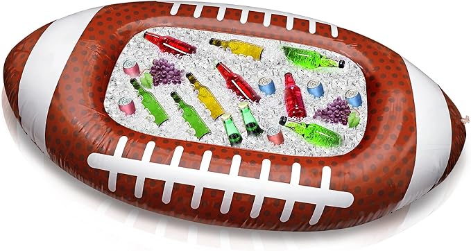 Erweicet Inflatable Football Cooler 1 PCS for Party BBQ Picnic Pool Party Supplies Buffet Luau Cooler,with a Drain Plug In...