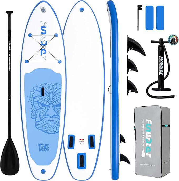 FunWater Inflatable Ultra-Light Stand Up Paddle Board for All Skill Levels with Premium SUP Paddleboard Accessories,Non-Sl...