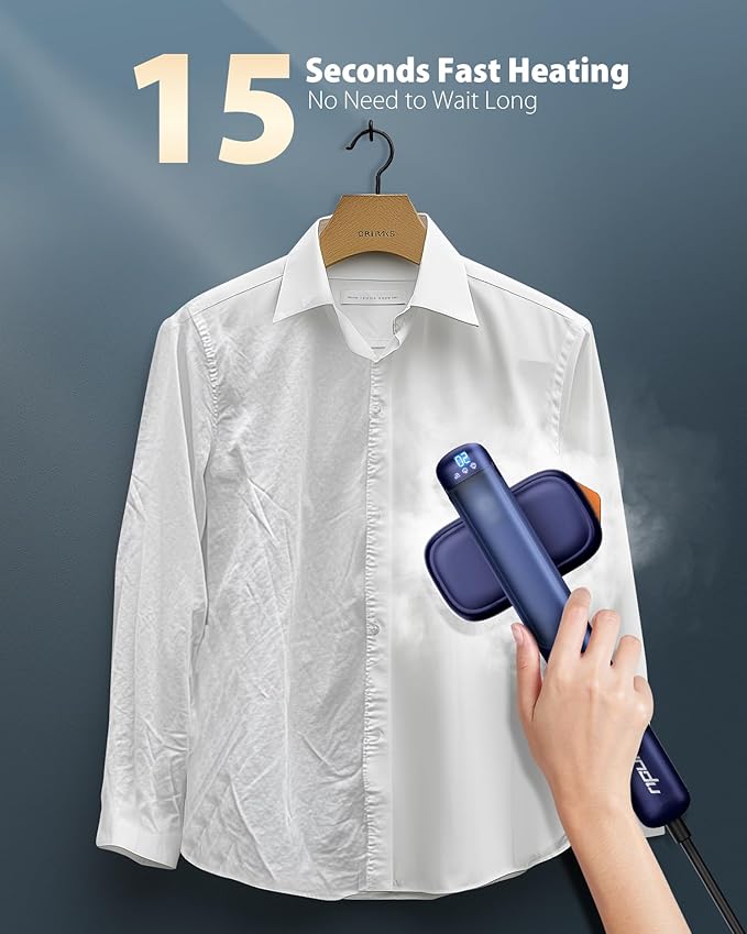 Steamer Iron for Clothes, Portable 2 In 1 Travel Handheld Garment Steamer,20 Minutes of Continuous Steam,100ml Water Tank,Steamer Ironing Gloves,1100W