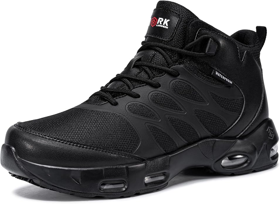 LARNMERN Non Slip Work Boots for Women Waterproof Food Service Chef Kitchen Restaurant Working Casual Comfortable Motorcyc...