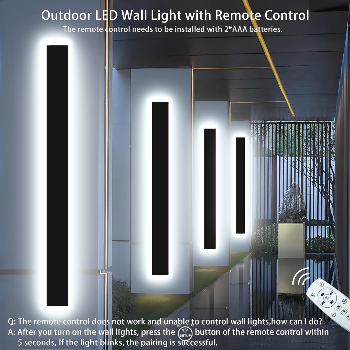 Levxhotty Modern Outdoor Wall Light 31inch 2pc,Upgraded Widen 4.33 Inch Dimmable Contemporary Long Outside LED Garage Sconce Wall Mount,Exterior Light Fixtures for Front Door and Entrance