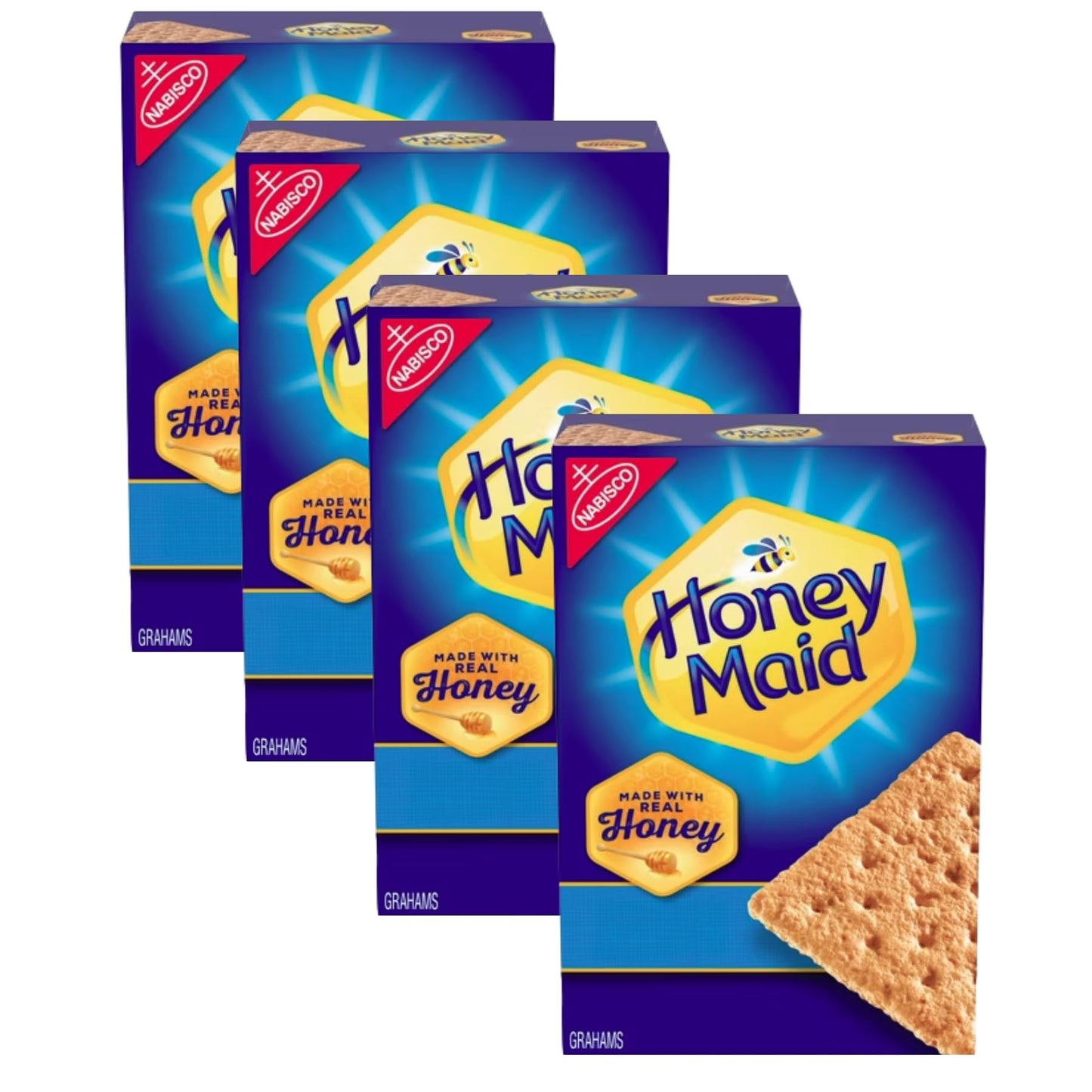 FireStix Value Pack Honey Maid Honey Graham Crackers – 14.4 oz Boxes (Pack of 4) – Classic Snack for S’Mores, Baking & Snacking. Approximately 108 Full Size Crackers