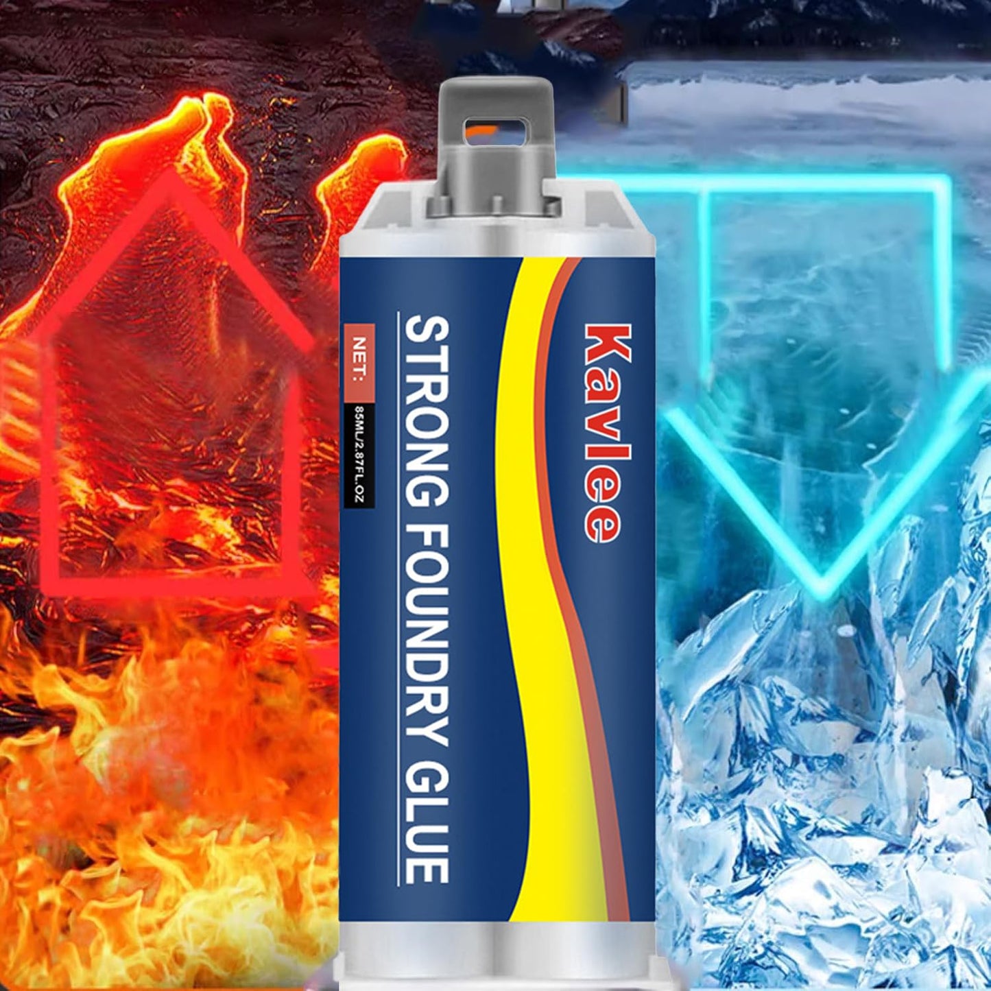 KAVLEE Strong Foundry Glue, High Temperature Resistant Casting Repair, Metal Repair Glue, Premium Liquid Welding Filler for Metal Defects and Repairs (2Kit)
