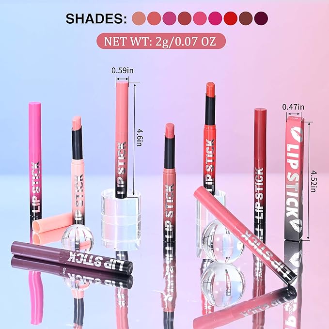 Rouge Red Matte Lipstick，Creamy Silky Matte+Lipsticks，Hydrating Balm-in-Lipstick，Velvety Finish for Women Daily Lip Makeup，High-pigment Formula，Easy to use and color，Vegan & Cruelty-Free 06#