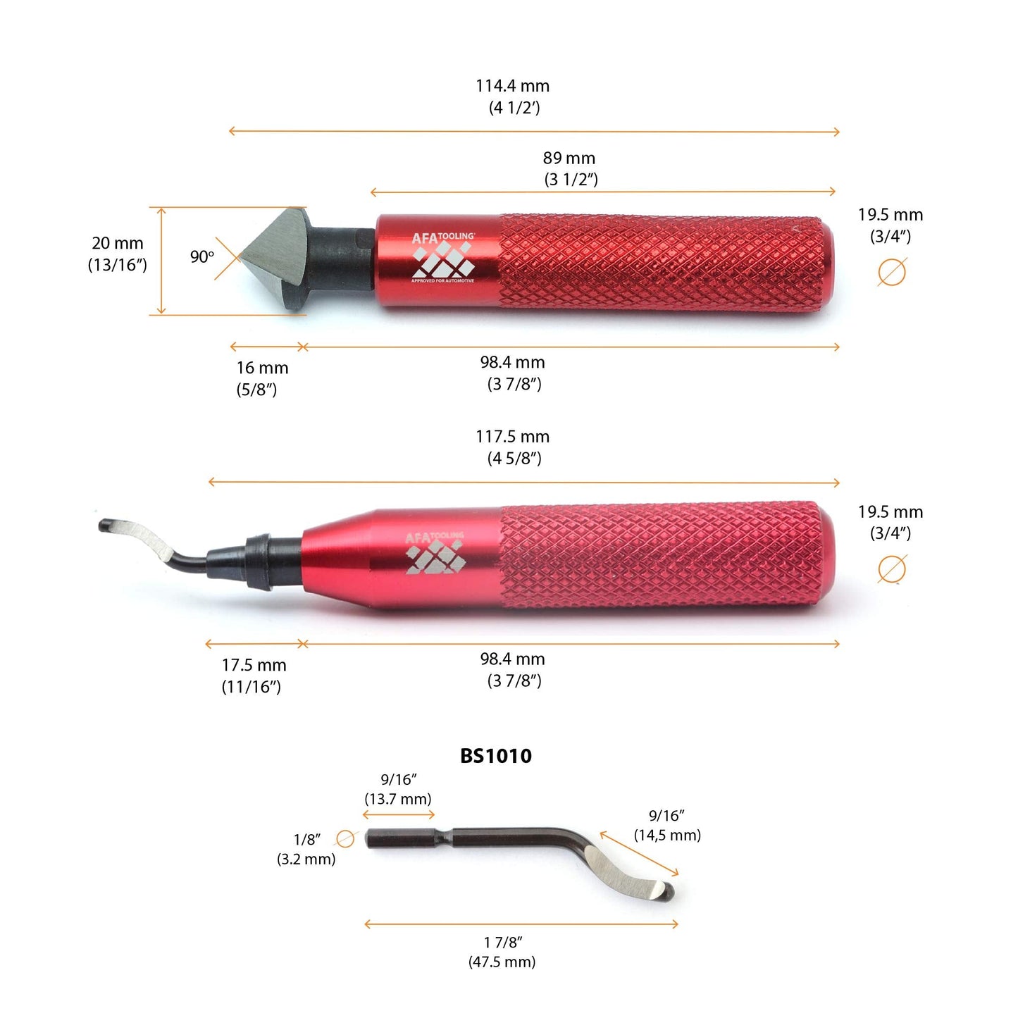 AFA Tooling - Deburring Tool & Countersink Hand Reamer with 10 Extra Blades - Works on Metal, Resin, PVC Pipes, Copper, Plastic and 3D Printed Edges - Plumbing & 3D Printing Burr Removal Reamer Tool