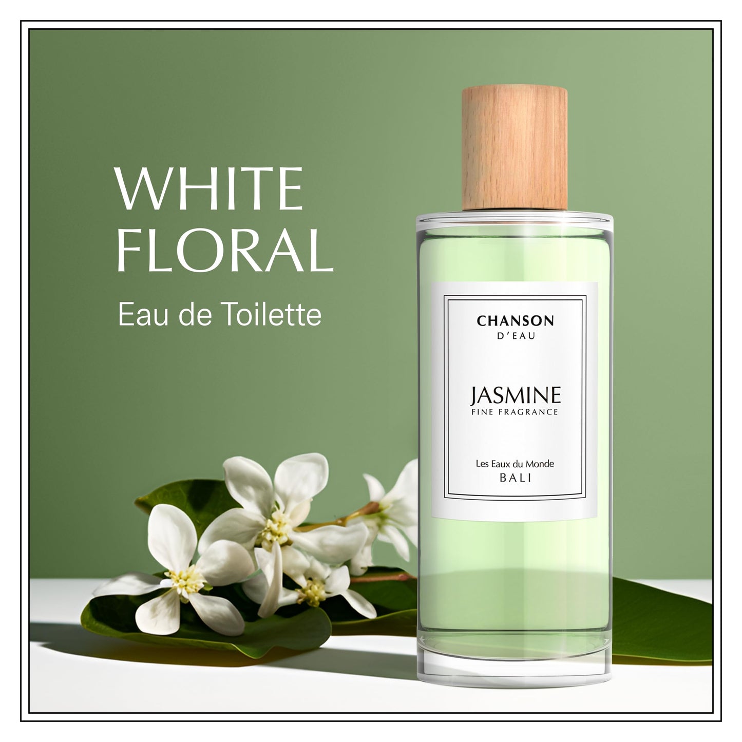 Chanson Jasmine Eau de Toilette 3.4 fl oz (Pack of 1), Notes of Jasmine, Tuberose, and Vanilla, Women's Fragrance, Long Lasting, Everyday Fragrance, Travel Size