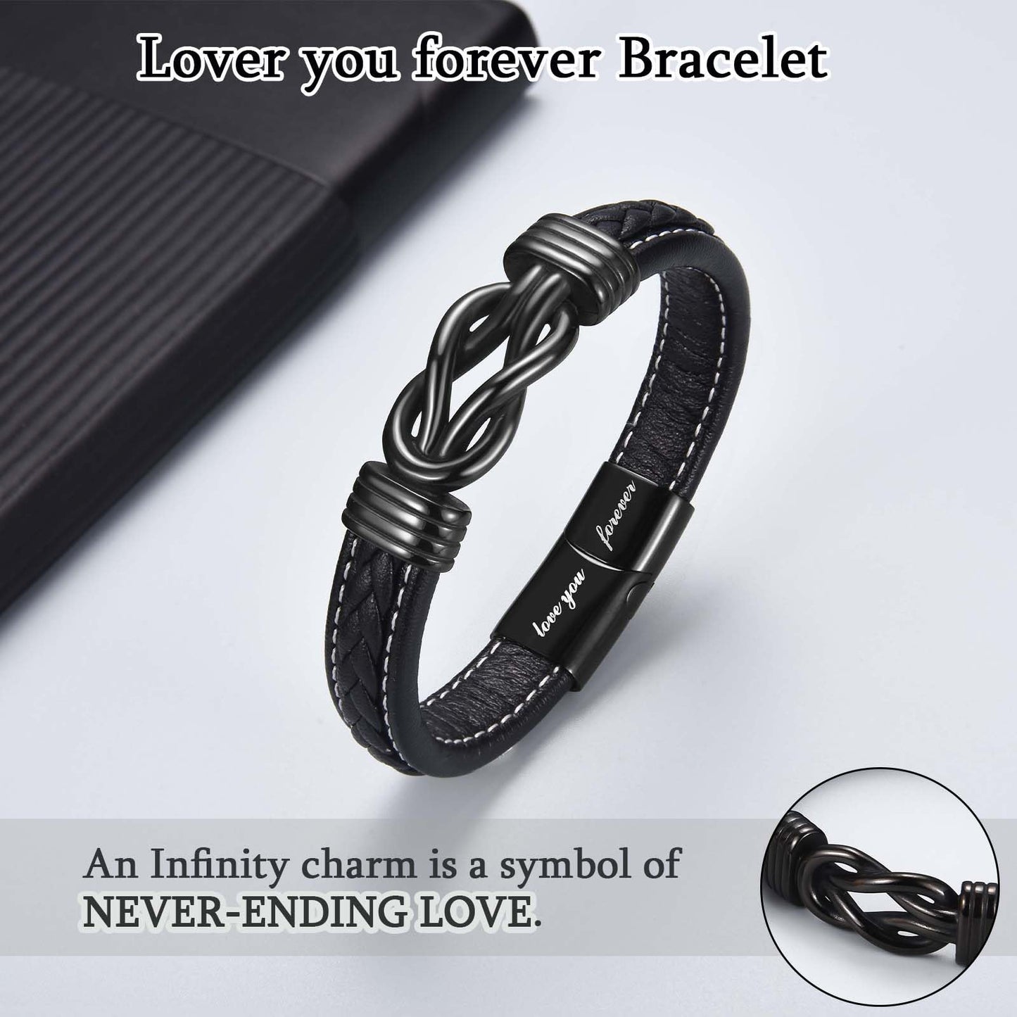 Friend Gifts for Men Male Boys, Leather Bracelet Christmas Birthday Fathers Thanksgiving Graduation Back to School Gifts for Best Friend Men