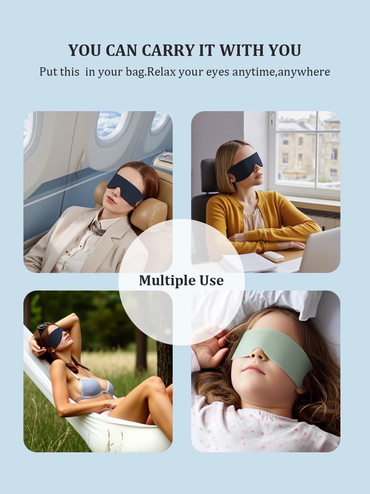7 Pack Sleep Mask for Women,Men,Kids-Light Blocking Eye Mask and Eye Covers,Breathable Blackout Sleeping Mask,Zero Pressure for All Sleep Positions,Travel & Yoga