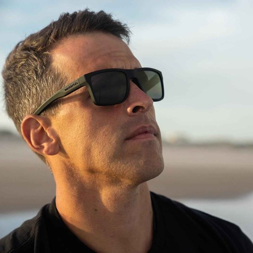 Magpul Rider Polarized Sunglasses Men's Premium Casual Sports Eyewear, Black Frame, Polarized Dark Gray Lens
