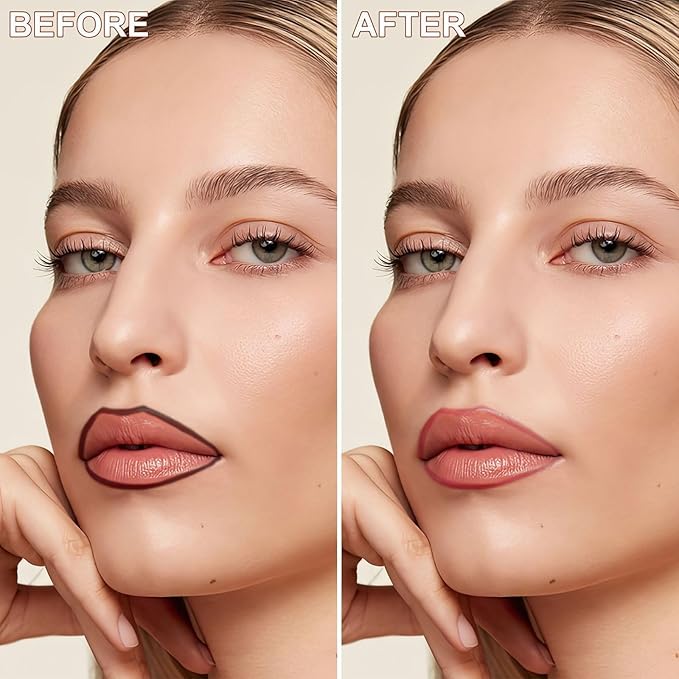Lip Stain - Peel Off Lip Stain, Lip Liner Long-Lasting Moisturizing, Waterproof Nourishing Lip Tint with Matte Finish for Natural Lip Color for All Skin Tones (Rose)
