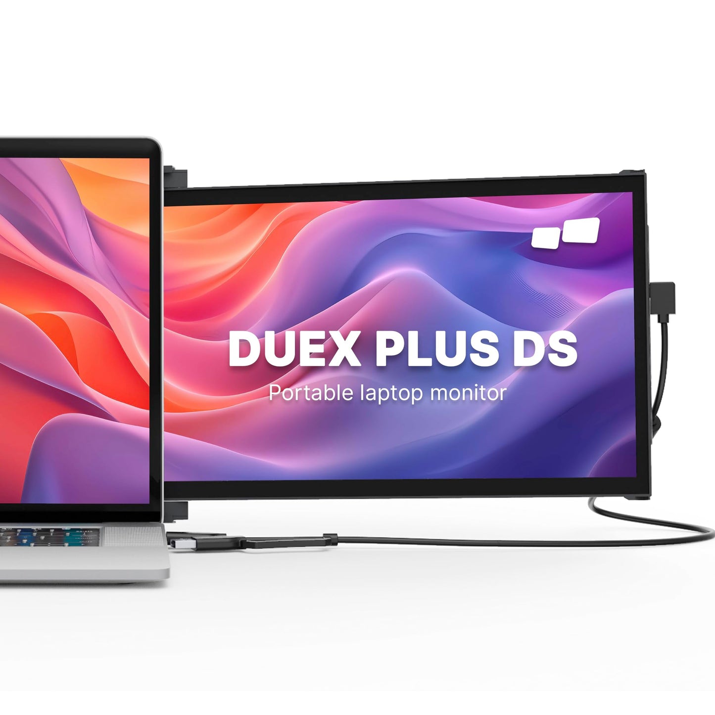 Portable Monitor For Laptops, New Mobile Pixels Duex Plus Ds 13.3 Full Hd Ips Dual Laptop Monitor, Usb C/Hdmi Plug And Play Lapt