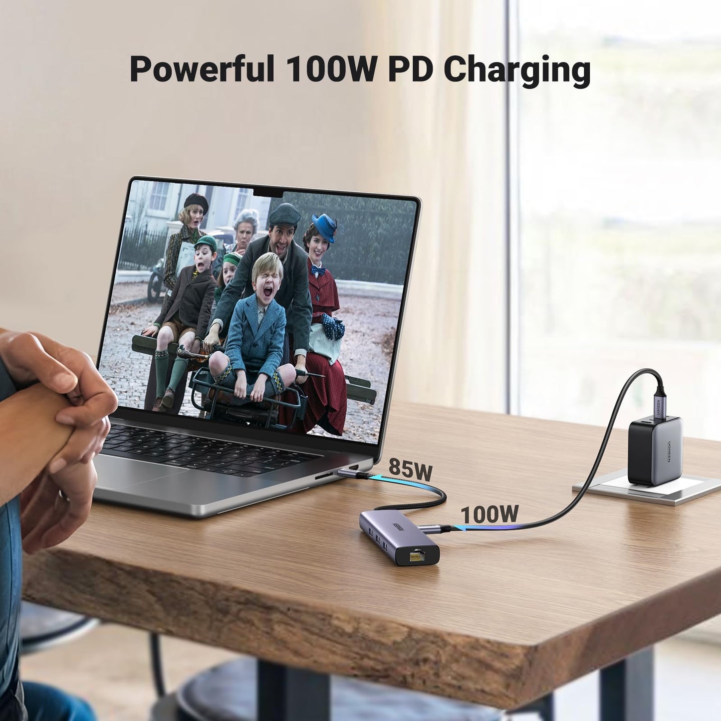 Ugreen Revodok 6 In 1 Usb C Hub Gigabit Ethernet Adapter With 4K Hdmi, 100W Pd Charging, Usb A Data Ports Compatible With Mac M1