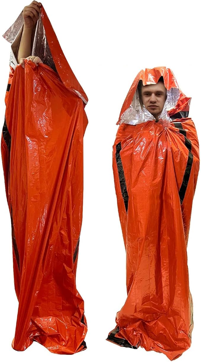 Emergency Sleeping Bag,Portable Emergency Blanket Thermal Bivy Sack,Waterproof Lightweight Survival Gear