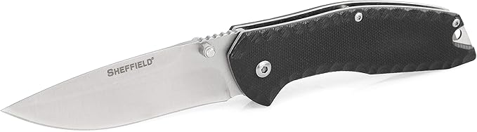 Sheffield 12166 Shiloh Assisted Open Knife, 3.5 Inch Blade Tactical Knife, EDC Knife for Survival Gear, Tactical Gear, Sel...