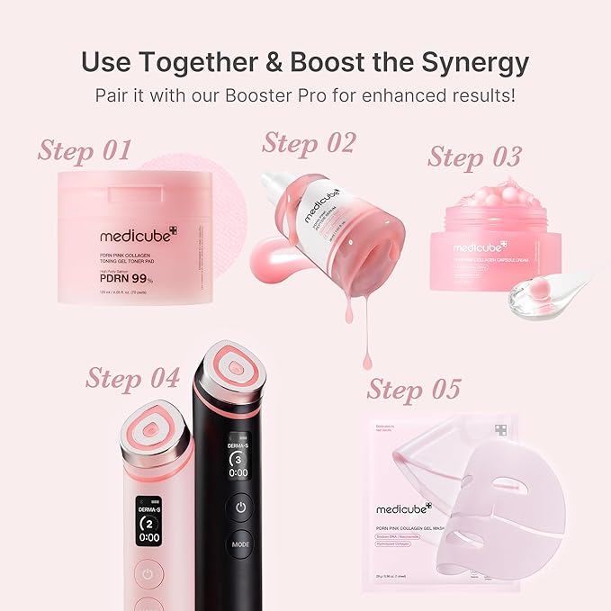 medicube Overnight Renewal Salmon PDRN Duo: Salmon DNA PDRN Pink Peptide Serum and Salmon DNA PDRN Pink Collagen Capsule Cream, Valentines Day Gifts for Her, Skin Care Set