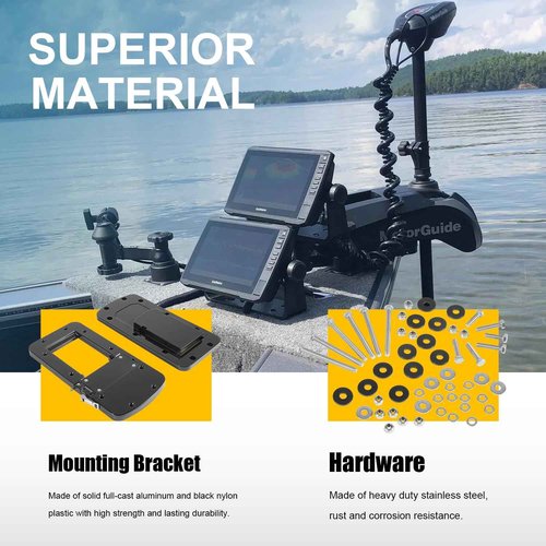 8M0092064 Xi Series Quick-Release Mounting Bracket Kit Aluminum for MotorGuide Xi3 Xi5 Trolling Motors (Black)