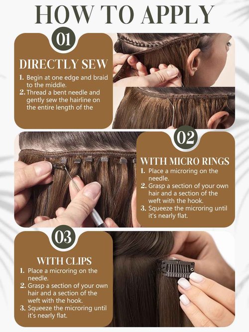 Loxxy Genius Weft Hair Extensions Human Hair Ombre Light Golden Brown Mixed Platinum Blonde Hand Tied Sew in Human Hair Weft Extensions 22 Inch 60G P#12/60A