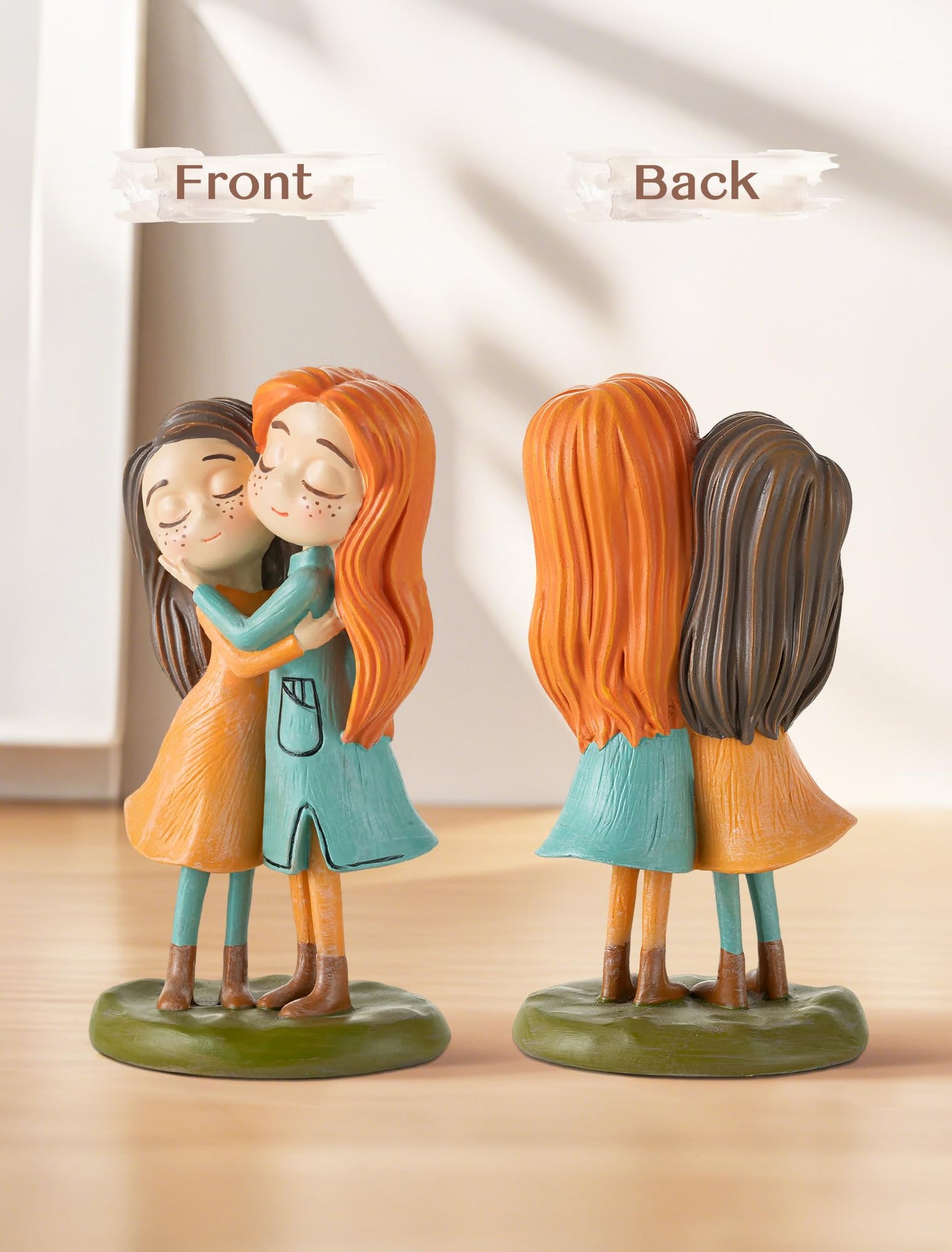 Afigurna Sister Birthday Figurine Gifts: Embracing Sister Gifts from Sister - Sentimental Gifts for Best Friend - Unique Bestie Little Sister Presents for Christmas Friendgiving