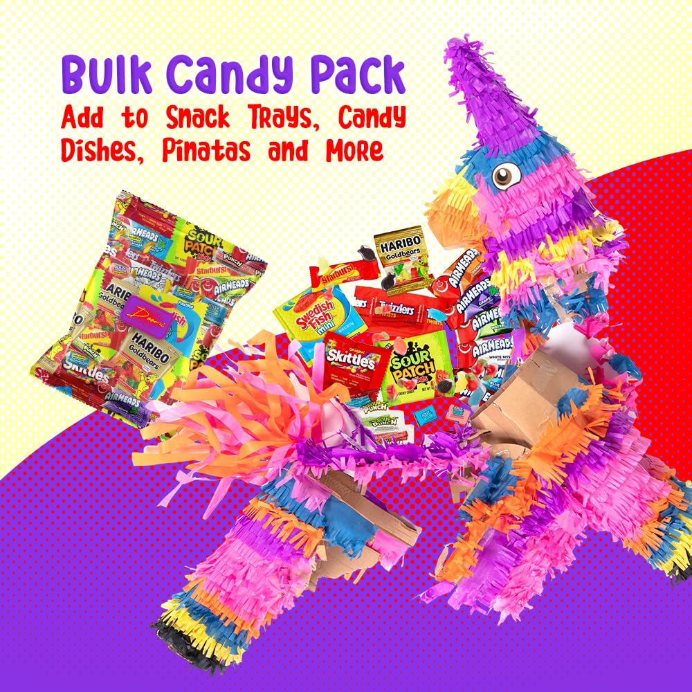 Bulk Assorted Fruit Candy - Starburst, Skittles, Fish, Air Heads, Jolly Rancher, Sour Punch, Gold-Bears Gummi Bears & Twizzlers, Candy's, Pops, Dots, (32 Oz Variety Pack) (Candies may vary)