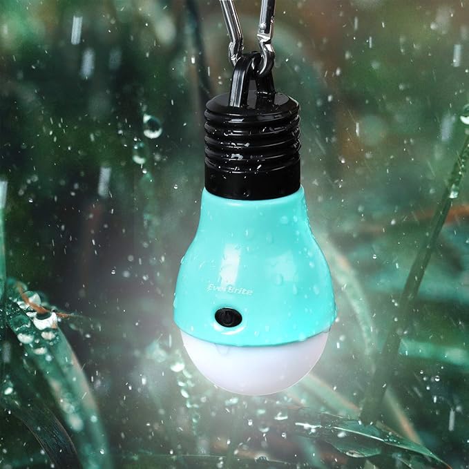 EverBrite 3-Pack Camping Lights - 3 Lighting Modes, Outdoor Christmas Portable LED Bulbs Ideal for Kids’ Adventure Activities, Camping, Emergency and More, 3 x AAA Batteries Included