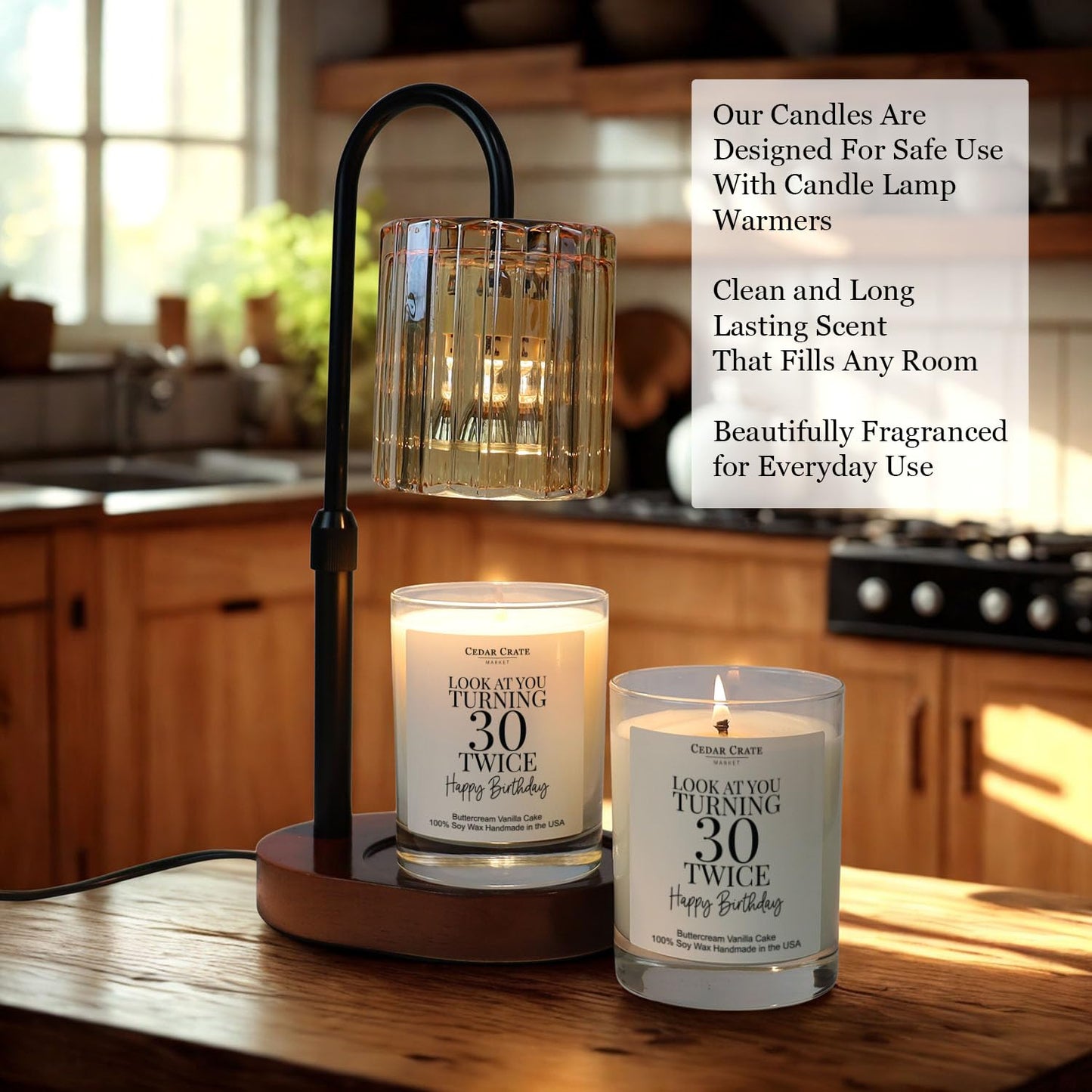 60th Birthday Gifts for Her - Best Ideas, Buttercream Vanilla Scented, 100% Soy Candle for Women, Friends, Mom, Wife, Sister, Grandma, Handmade Aromatherapy Candles Decoration