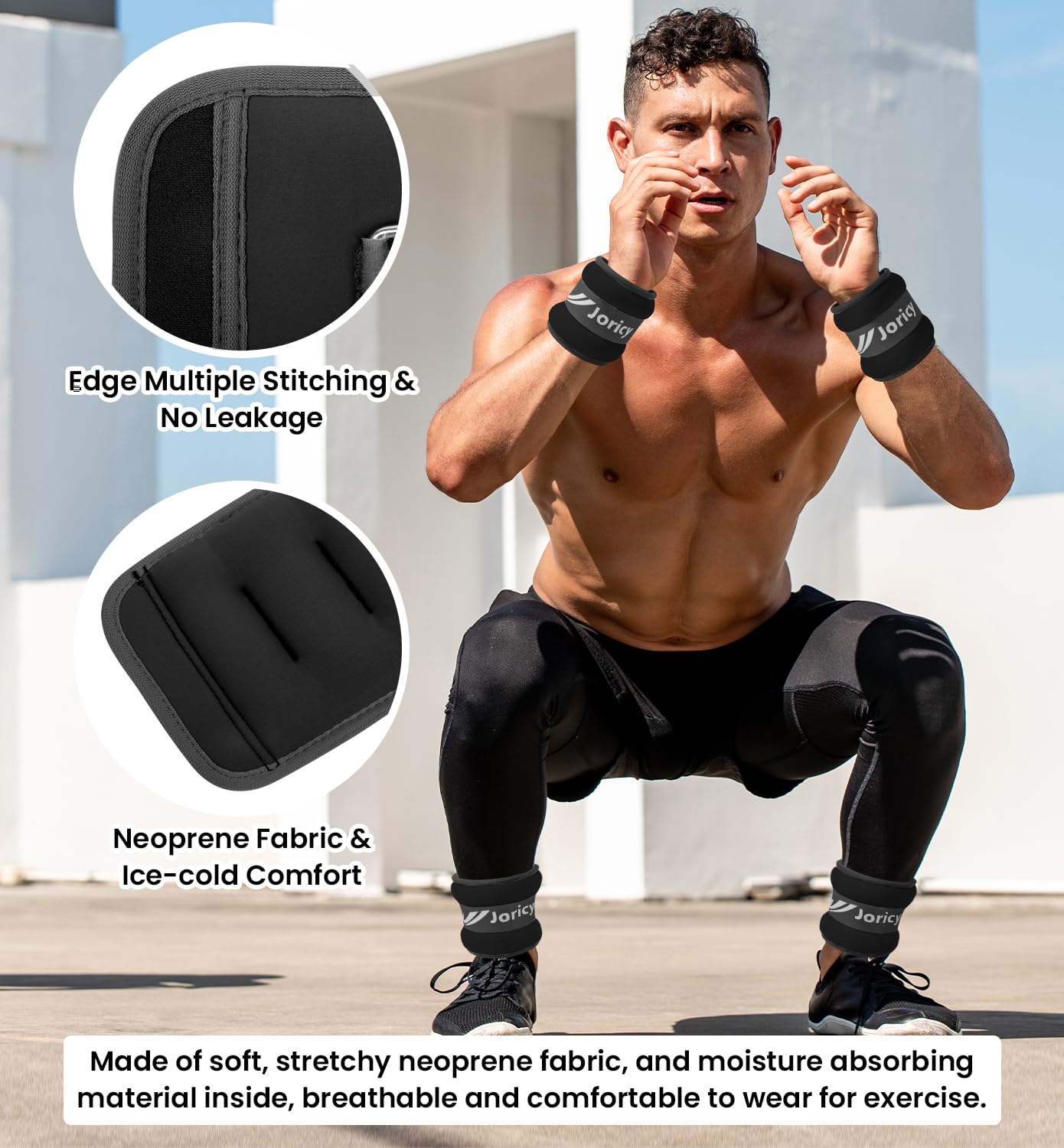 Ankle Weights, Wrist Leg Arm Weights for Women Men Kids with Adjustable Straps, Strength Training Weighted for Yoga, Jogging, Running, Walking, Fitness, Physical Therapy - 2LBS Pair (1 LB Each Weight)