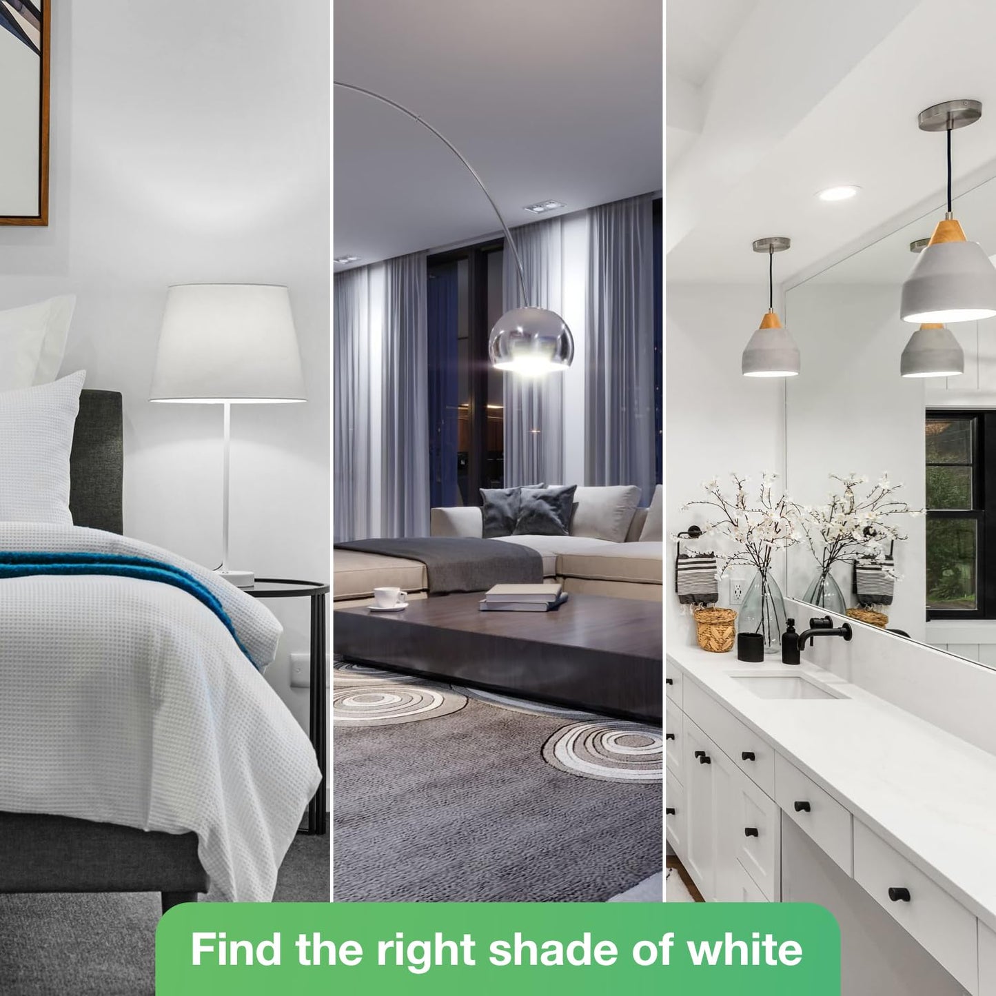 DEGNJU A19 LED Light Bulbs, 60 Watt Equivalent LED Bulbs, Daylight 5000K, 800 Lumens, E26 Standard Base, Non-Dimmable, 8W Warm White LED Bulbs for Bedroom Living Room,3 Pack