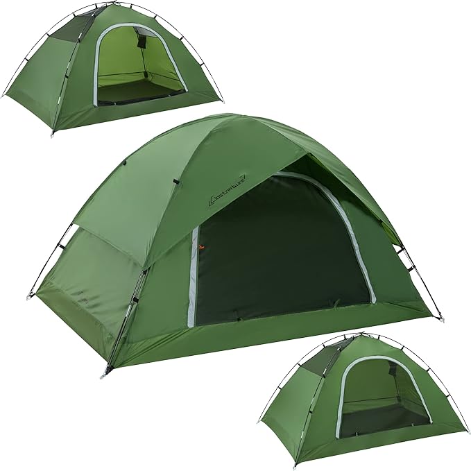 Camping Tent for 2 Person, 4 Person, 6 Person - Waterproof Two Person Tents for Camping, Small Easy Up Tent for Family, Ou...