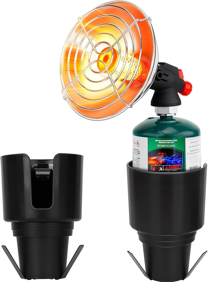 Golf Cart Heater, Portable Propane Heater with Cup Holder Fits Most Golf Cart Accessories Car, Safe Camping Tent Heaters C...