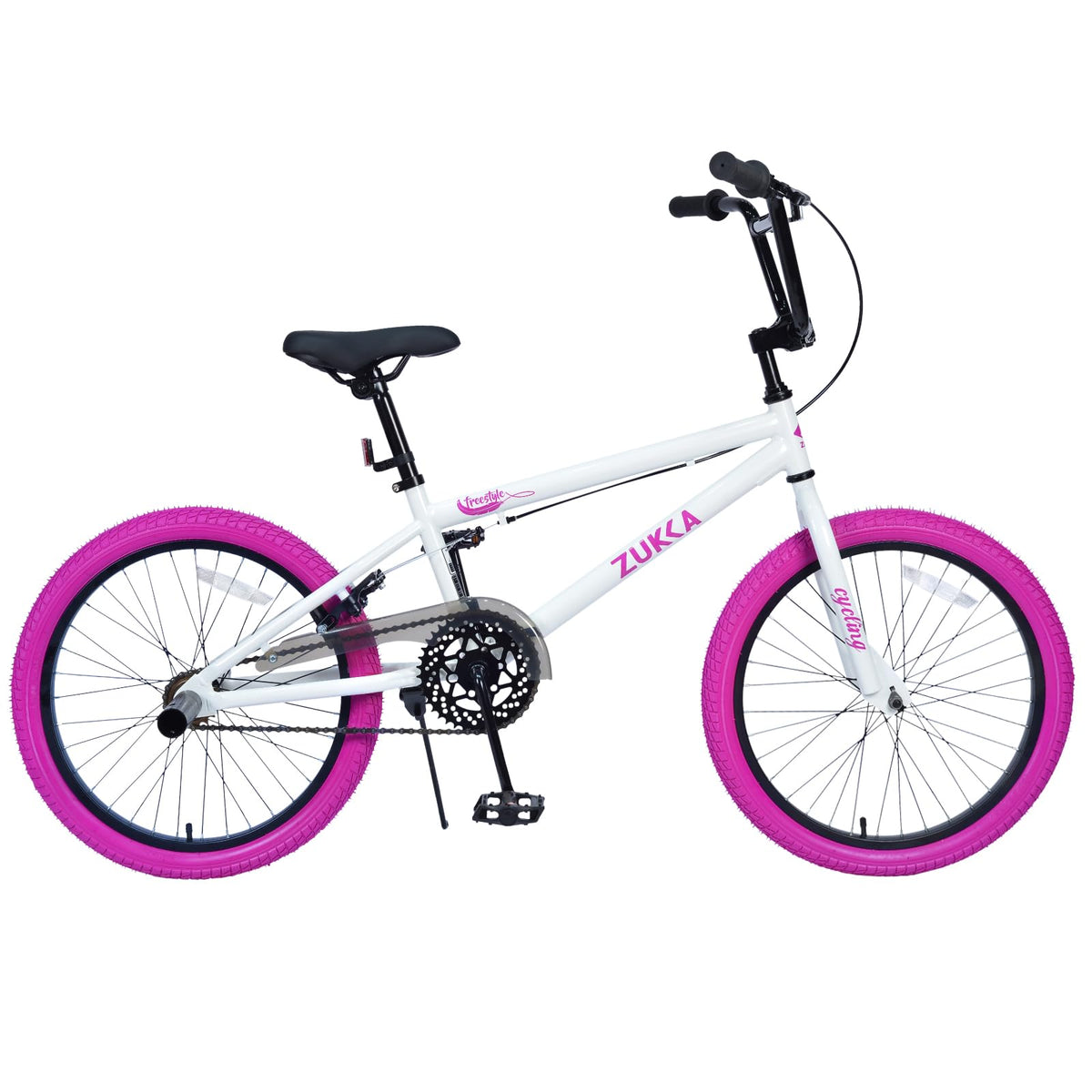 WEEROCK 20 Inch Kid Bike for 7+ Years Old Kids, Single Speed 20" Kids Bicycle for Boys Girls, BMX Handle, Steel Frame and Rear Calip Brake for Children, Student, White