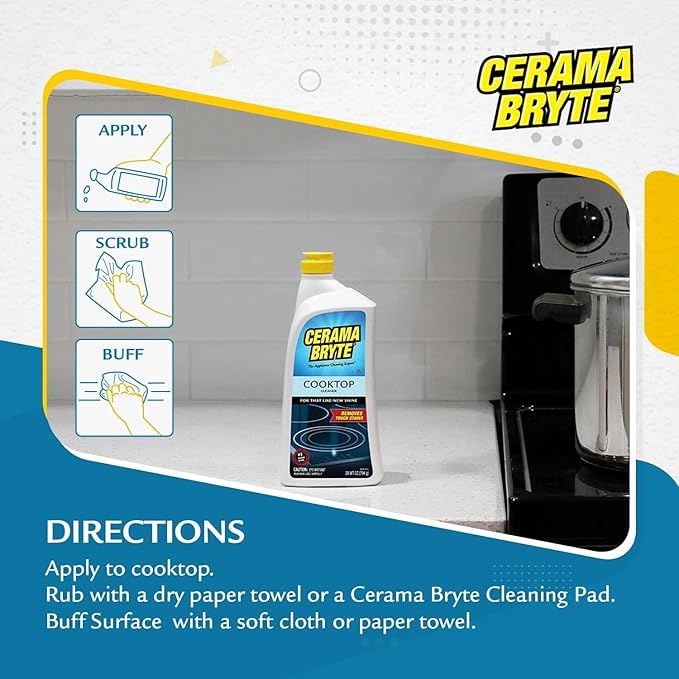 Cerama Bryte Cook Top Cleaner 18 oz 2-Pack & 16 oz Stainless Steel 2-Pack