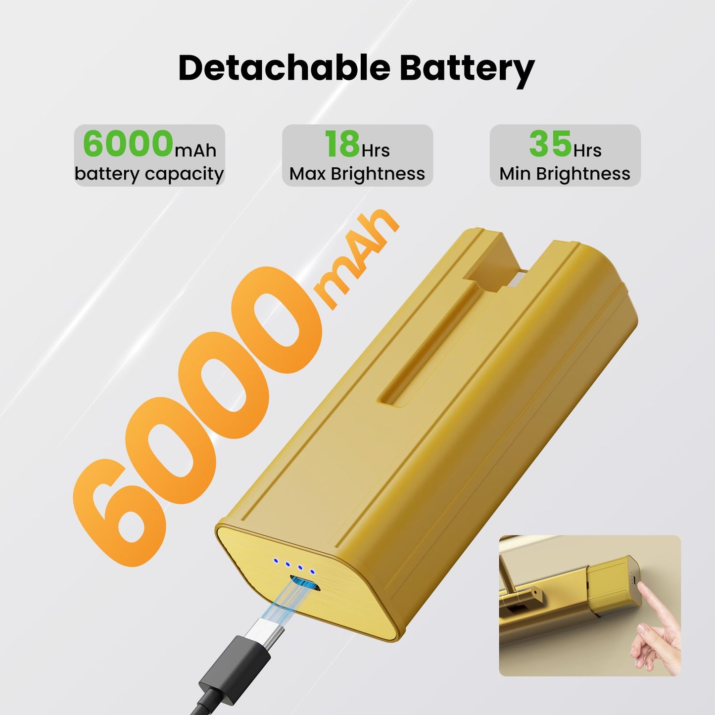 Craftersmark 16" Gallery Picture Light with 1pcs Extra 6000mAh Battery- Brass Cordless Rechargeable Wall Sconce with Remote for Library, Study Room, Art & Renter Use