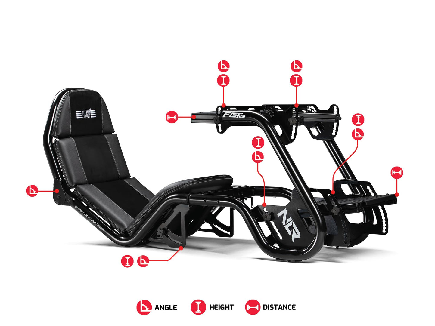 Next Level Racing F-GT Pro Formula and GT Racing Simulator Cockpit - Black Edition (NLR-R003)
