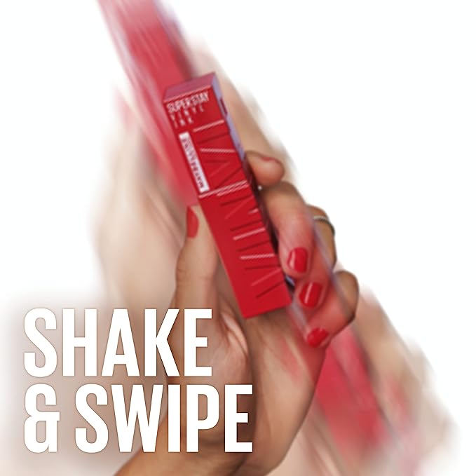 Maybelline Super Stay Vinyl Ink Longwear No-Budge Liquid Lipcolor Makeup, Highly Pigmented Color and Instant Shine, Witty, Mauve Nude Lipstick, 0.14 fl oz, 1 Count