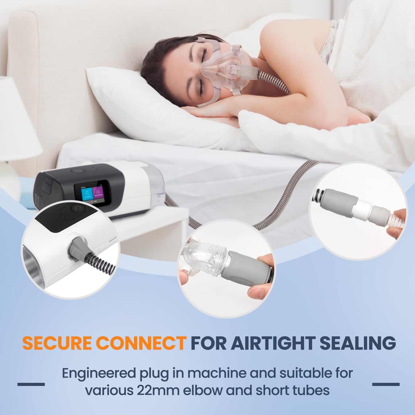 Improved Version Climate Line Air Hose Compatible with Airsense 11 and Aircurve 11 Only, Comes with Full-Length Zipper Fleece CPAP Hose Cover - IDEAR Reusable CPAP Supplies Great-Value Bundle