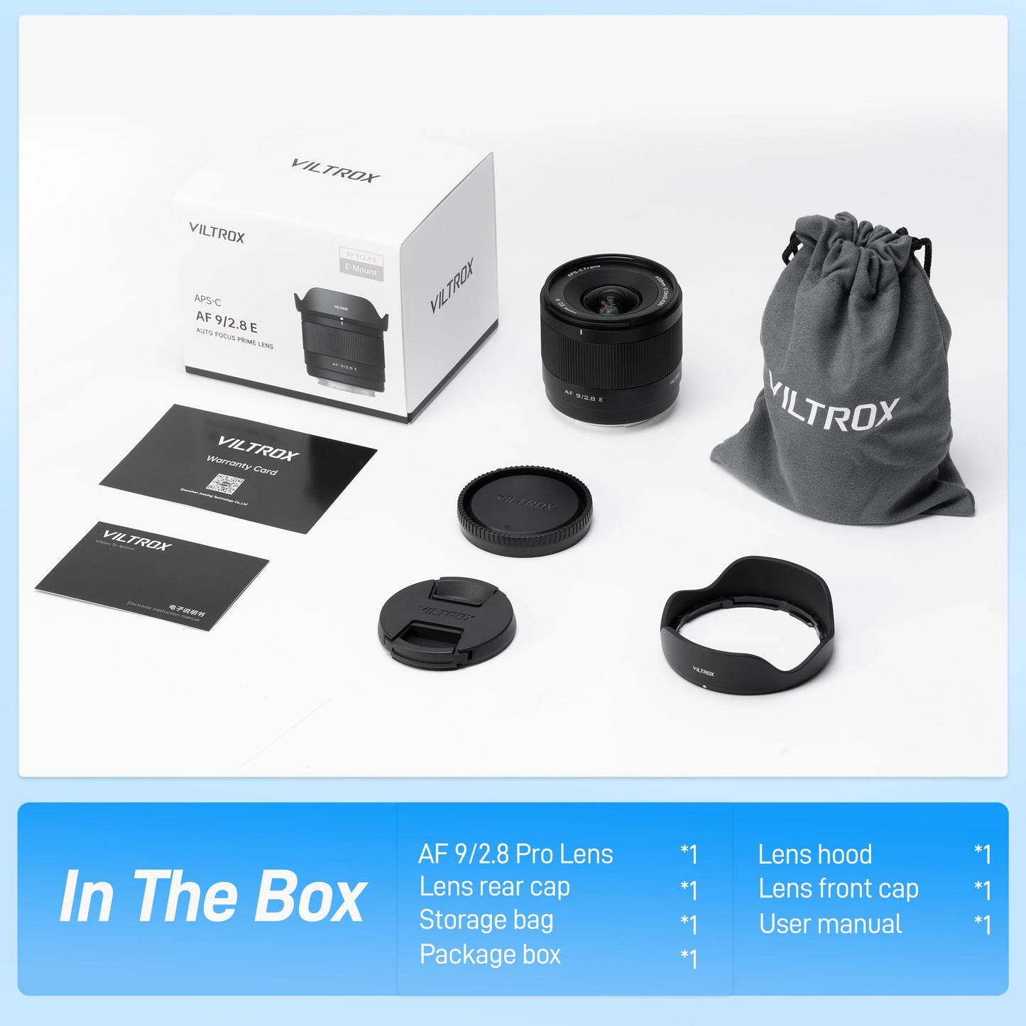 VILTROX 9mm F2.8 E, AF 9/2.8 APS-C Auto Focus Wide Angle Prime Lens for Sony E-Mount Cameras a6400 a6500 a6600 ZV-E10 FX30 A6700 ZC-E10II a7Ⅲ