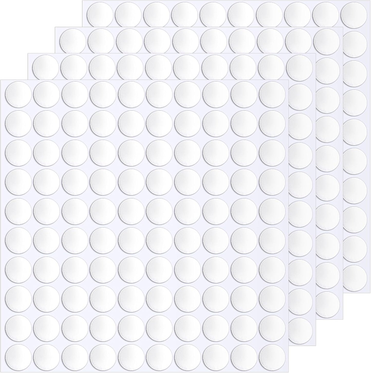 JANYUN 1500 Pcs Double Sided Sticky Dots Removable Round Putty Clear Double Sided Tape for Crafts No Trace Sticky Tack Adhesive Tape (20 mm)