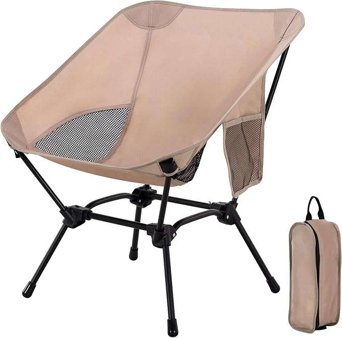 TlaroRiz Camping Chair Portable Lightweight Camping Chairs for Adults Foldable 600D Oxford Ultralight Backpacking Chair wi...