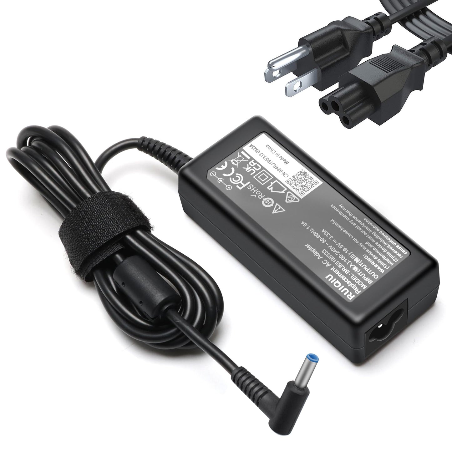 Ruiqiu 65W Ac Adapter Laptop Charger Compatible With Hp Envy 13 15 17 15T 15M 17M X360 15-1039Wm 15-1033Wm 15-1010Dx 15-W237Cl 1