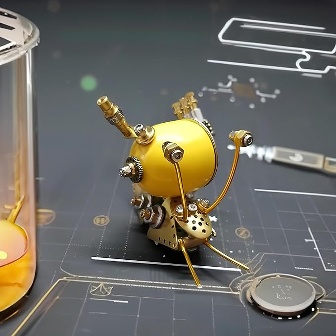 Mechanical Metal DIY 3D Insect Brass 3D Puzzles for Adults Snail Metal Models for Family and Friends (Snail-Y)